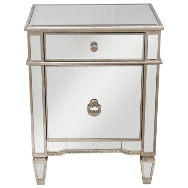 Mirrored Bedside Cabinet Antique