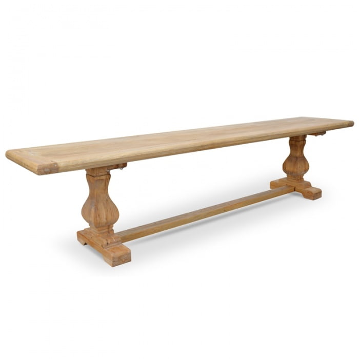 Oliver French Provincial Elm Wood Bench Seat