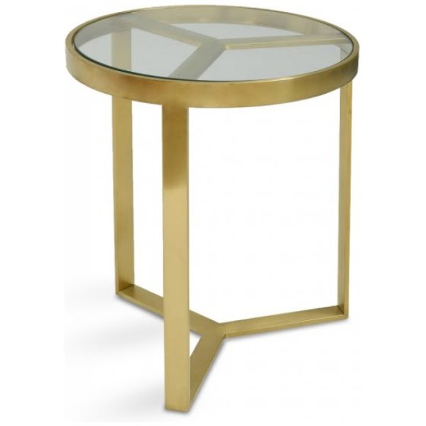 Sophia Glass Side Table Gold