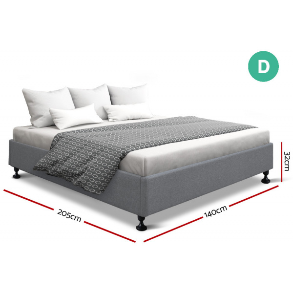 Donna Double Bed Grey