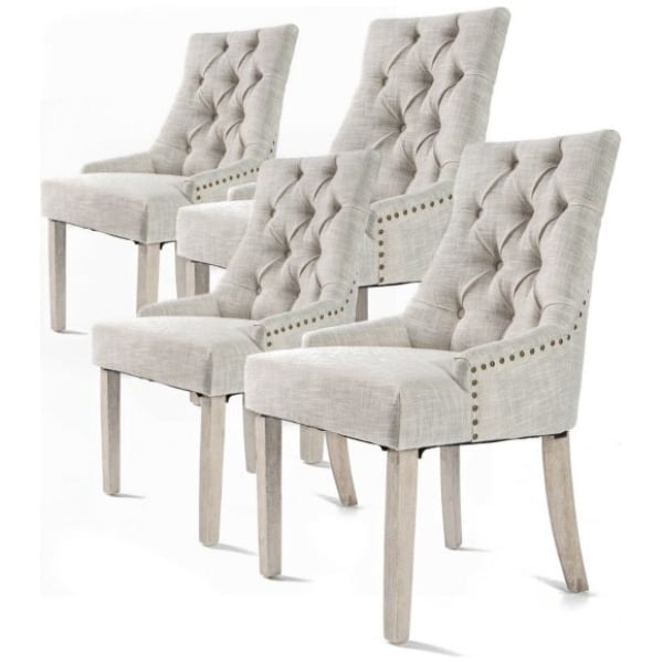 Chloe French Provincial Dining Chair Set 4 – Cream