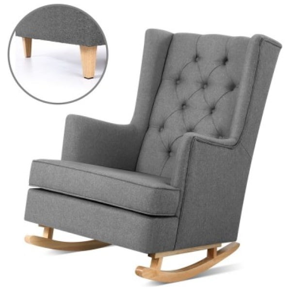 shelby rocking chair convertible grey