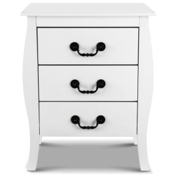 Amalie French Provincial Bedside Table White