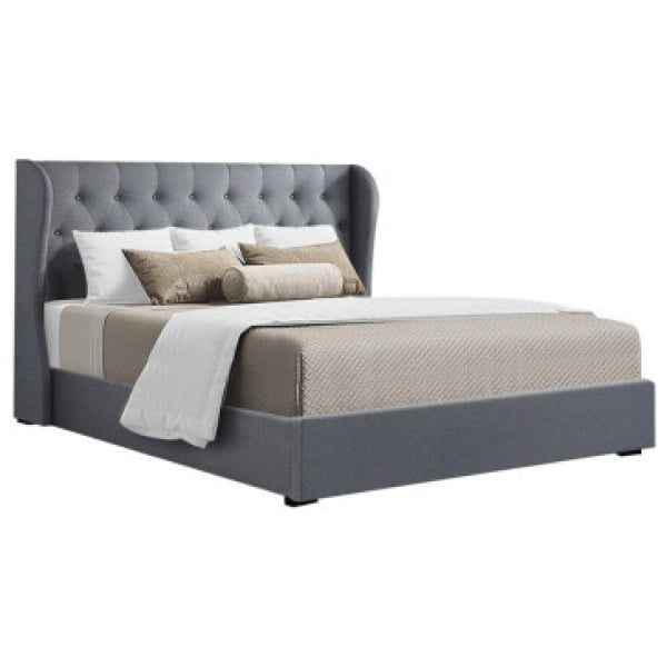 Bridgit French Provincial Storage Bed Grey Charcoal
