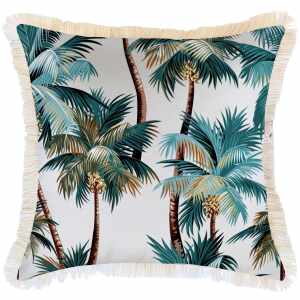 Cushion Cover Palms White 60cm x 60cm