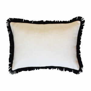 Cushion Cover Black Solid Natural 35cm x 50cm