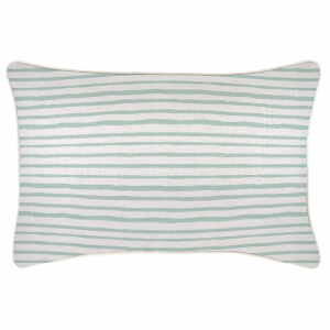 Cushion Cover Paint Stripes Pale Mint 35cm x 50cm