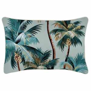 Cushion Cover Palms Light Blue 35cm x 50cm