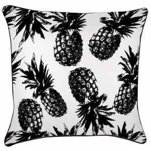 Cushion Cover Black Pineapples Black 60cm x 60cm