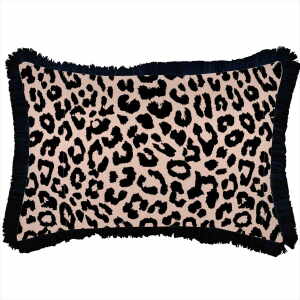 Black Leopard Cushion Cover