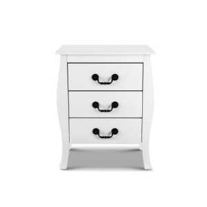 Amalie French Provincial Bedside Table White
