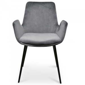 Jamila Dining Chair Grey Velvet (Set of 2)