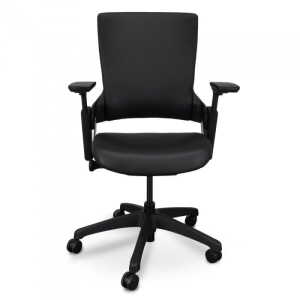 Claudia Leather Office Chair Black