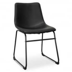 Johannes Industrial Dining Chair Black Set of 2