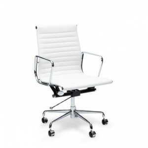 Sophie Leather Office Chair White