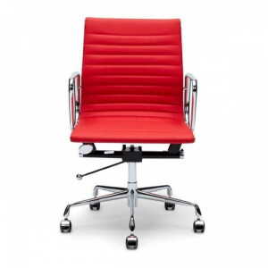 Roxy Leather Office Chair Red