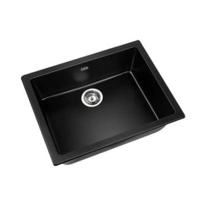 single kitchen sink bowl black