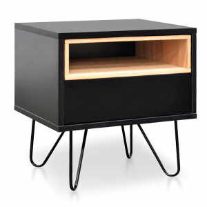 theo bedside table black