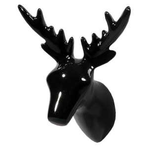 wall coat hook deer black 21 1