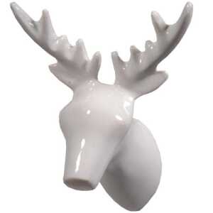 wall coat hook deer white 21 1