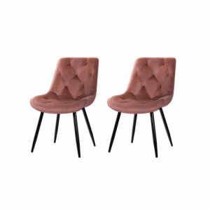 Carmen Dining Chairs Pink Velvet 2