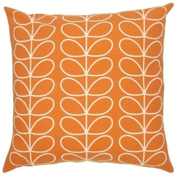 Orla Kiely Tiny Linear Stem Cushion | Orange