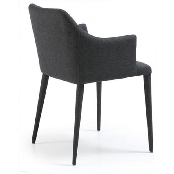 Zaan Dining Arm Chair Dark Grey 2 Set